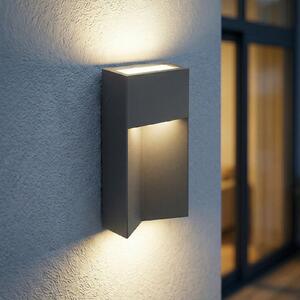 Lucande Lampă de perete pentru exterior cu LED Kaholo, negru mat, CCT, IP44, Negru, Aluminiu, Modern