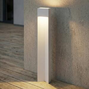 Lucande Bornă luminoasă LED Kaholo, gri deschis, 90 cm, IP44, Gri, Aluminiu, Modern