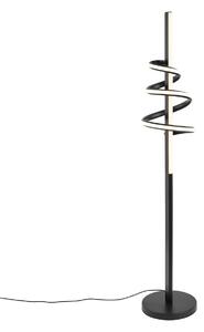 Lampă de podea de design neagră, incl. LED reglabil și comutator cu 3 căi - Rolla