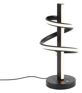 Lampă de masă de design neagră, incl. LED, cu dimmer și comutator cu 3 căi - Rolla
