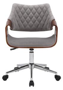 Scaun birou COLT, gri/maro/crom, stofa catifelata/placaj, 58x64x80/90