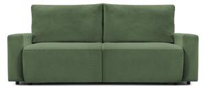 Canapea Extensibilă 3 locuri KENZO, cu ladă depozitare, 235x100x93 cm, Verde-Memphis