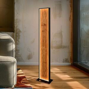 Trio Lighting lampadar LED Kalea, înălțime 120 cm, culoare lemn, reglabil, Lemn, Camera de zi / sufragerie, Lemn