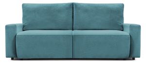 Canapea Extensibilă 3 locuri KENZO, cu ladă depozitare, 235x100x93 cm, Albastru-Memphis