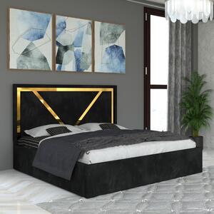 Pat Tapitat VLN Negru 160x200