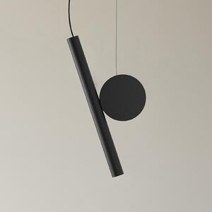 Luceplan Doi, netedă, dim faze, 2700K, negru, reglabil, Negru, Camera de zi / sufragerie, Metal, Design