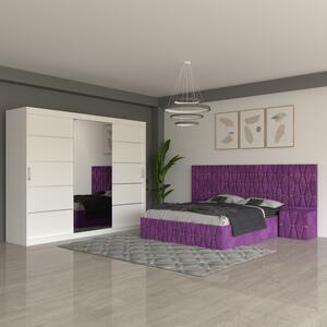 Dormitor Eric Mov Cu Extensii Dulap Alb 250 cm 140x200
