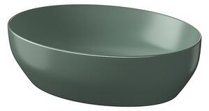 Lavoar pe blat verde mat 50 cm, oval, Cersanit Larga Verde mat