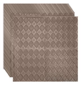 Set 10 x Tapet 3D Autoadeziv, design modern, rezistent la umezeala, usor de curatat, 70x70cm, Naimeed D4758, Bronz