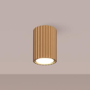 SOLLUX LIGHTING Plafonieră Carbon, culoare aurie, înălțime 10 cm, aluminiu, reglabil, Auriu / Alamă, Camera de zi / sufragerie, Aluminiu, Modern