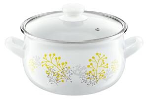 Oala email cu capac 22cm, 5.4L, Nordic