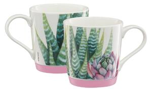 Cana 320ml, fund silicon roz deschis, Cactus
