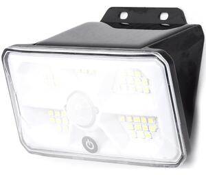 Aigostar - Lumină solară LED cu senzor, 3,7 V, 6500 K, 500 mAh, IP65, negru