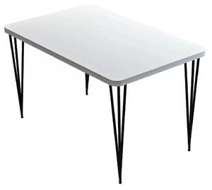 Masa bucatarie texturata, Serena Homs 70 x 110 cm, alb/negru