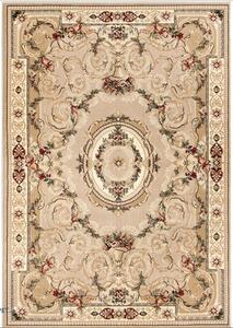 Covor Clasic Sufragerie Dormitor, Model Lotos 15002 110, Crem Bej Crem, 100x200