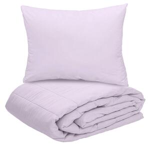 Pilota matlasata de vara 140x200 cm cu husa pentru perna SUMMER 70x90 cm, violet