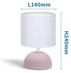 Lampă de masă 1xE14/40W/230V roz/albă Aigostar