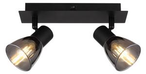Spot de perete CLAUDE 2xE14/40W/230V negru Globo 54307-2
