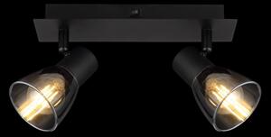 Spot de perete CLAUDE 2xE14/40W/230V negru Globo 54307-2