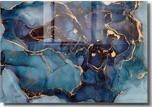 Tablou din sticlă 100x70 cm Dark Marble – Wallity