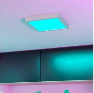 Eglo 901378 - Plafonieră LED RGBW reglabilă cu sticlă fumurie FUEVA-Z LED/10,5W/230V 22x22cm IP44 alb