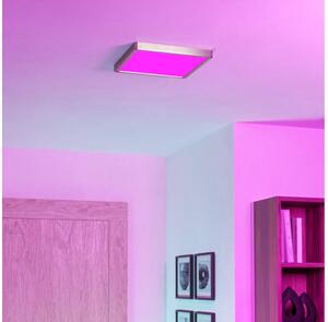 Eglo 901384 FUEVA-Z - plafonieră LED RGBW dimabilă cu sticlă fumurie, LED/13,5W/230V 29,5cm IP44 crom