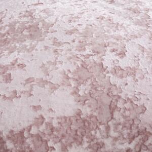 Lenjerie de pat roz din catifea pentru pat dublu-extinsă 230x220 cm Crushed – Catherine Lansfield