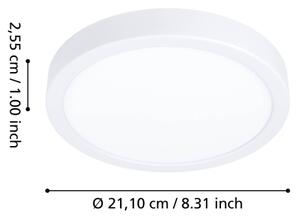 Eglo 901376 - Plafonieră LED RGBW FUEVA-Z dimabilă pentru baie, LED/11,2W/230V, 21,1 cm, IP44, alb