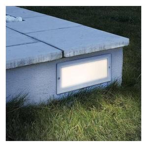 EGLO 88008 - Corp de iluminat încastrat pentru exterior ZIMBA, 1x E27/60W, argintiu/alb, IP44