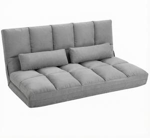 HOMCOM Canapea De Podea Pliabila, 130x73x60 cm Gri | Aosom Romania