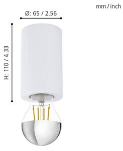 Eglo 99066 - Plafonieră SALUZZO 1xE27/40W/230V