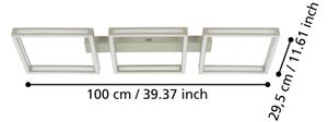 Plafonieră LED ALTAFLOR 3xLED/11,2W/230V crom mat Eglo 99786