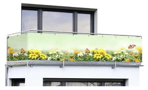 Paravan pentru balcon din plastic 500x85 cm Butterfly – Maximex