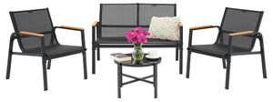 Set de mobilier de grădină Moreno Garden Point negru