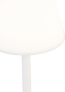 Lampă de masă albă cu LED reîncărcabilă cu dimmer tactil - Renata