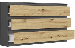 Comoda modernă R-140 - diferite variante de culori antracit mix artisan
