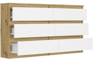 Comoda modernă R-140 - diferite variante de culori artisan mix alb