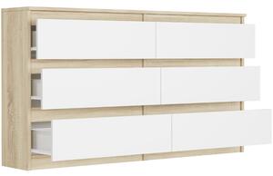 Comoda modernă R-140 - diferite variante de culori sonoma mix alb