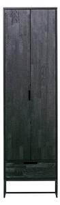 Șifonier negru din lemn de frasin 60x210 cm Silas – WOOOD