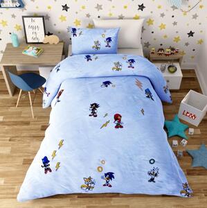 Lenjerie de pat copii bumbac Sonic Ariciul ( stoc limitat )