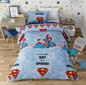 Lenjerie de pat copii bumbac Superman ( stoc limitat )