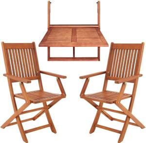 Deuba Set balcon din lemn - salcam