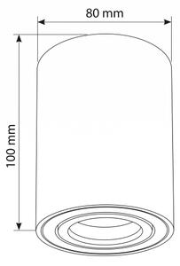 Spot MIA 1xGU10/30W/230V 100x80 mm alb BRILAGI