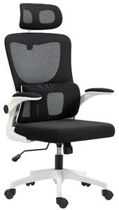 Vinsetto Scaun de Birou Ergonomic cu Tetieră Detașabilă Negru | Aosom Romania