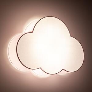 TK Lighting Plafonieră Cloud, roz, 63 cm lungime, textil, nor, E27, reglabil, Roz / Rosé, Camera copiilor, Țesătură / Textil, Viața tânără