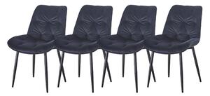 Set 4 Scaune KJC0357 Negru