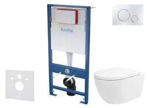 Kielle Genesis - Set pentru montare încastrată, toaletă Oudee Vortex, capac softclose și clapetă Gemini II, crom lucios 30505SS83