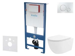 Kielle Genesis - Set pentru montare încastrată, toaletă Oudee Vortex, capac softclose și clapetă Gemini II, crom lucios 30505SS92