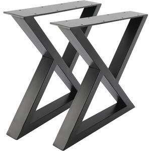 Set picioare pentru masa din metal, negru,72 cm