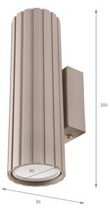 Brilagi - Aplică de perete CRISPINA 2xGU10/10W/230V 20 cm bej